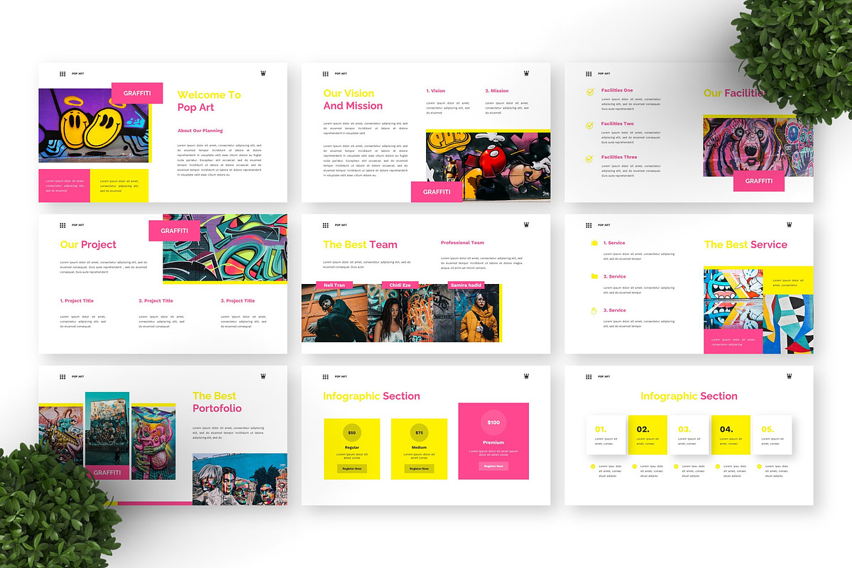 Pop Art - Street Graffiti Powerpoint, a Presentation Template by ...