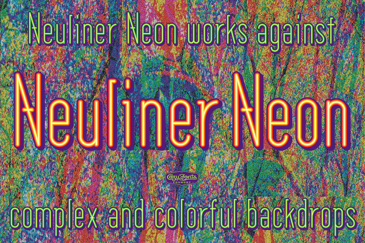 Neuliner Neon Red, a Font by CozyFonts Foundry (Photo 3 of 5)