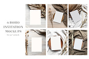 Boho Invitation Mock up Bundles, an Invitation Template by My Lovely Stock (Thumbnail 1 of 4)