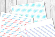 School / Writing Lined Digital Paper, a Pattern Graphic by The Digital Download Shop (Thumbnail 4 of 5)
