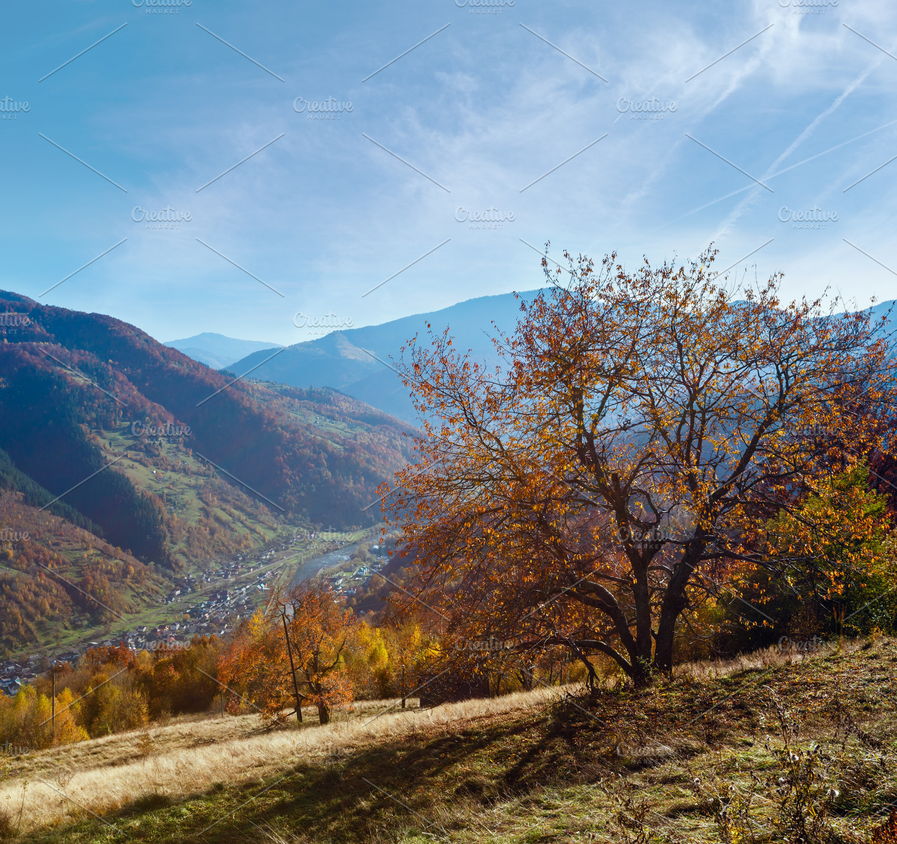 Autumn Carpathian mountain, Rakhiv, Ukraine, a Nature Photo by YuriyB