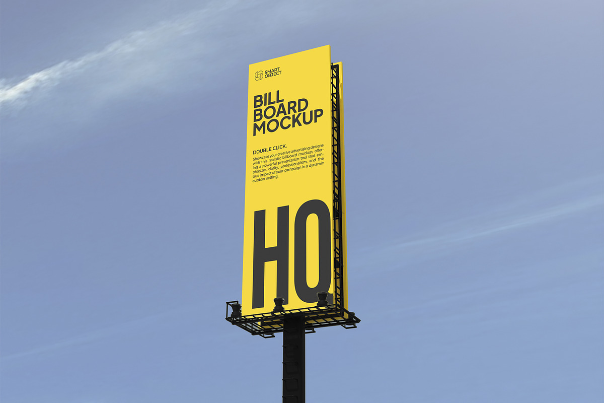 Vertical Billboard Mockup, an Advertising Mockup by Unerispace