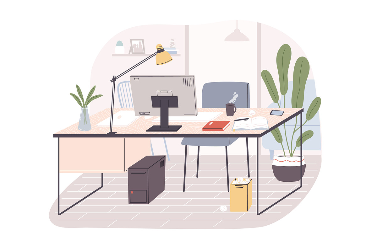 Modern comfortable workplace, a Work Illustration by Good Studio (Photo 1 of 3)