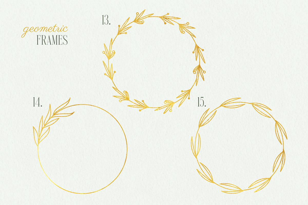 Gold Glitter Leaves Clipart, a Decorative Illustration by Minky Moo Creations (Photo 5 of 17)