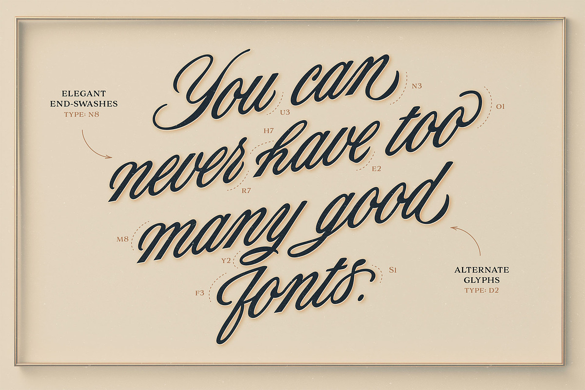 The Original - Retro Script, a Script Font by Blessed Print (Photo 2 of 19)