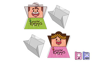 Eidiyya Girl Boy Envelope Printable, a Card Template by MISS CHATZ