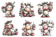 Whimsical Birthday Unicorn Clipart, an Illustration by Dream Creation (Thumbnail 6 of 6)