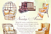 Hand Painted Nostalgic Autumn Set, a Decorative Illustration by ArtCreationsDesign (Thumbnail 2 of 17)