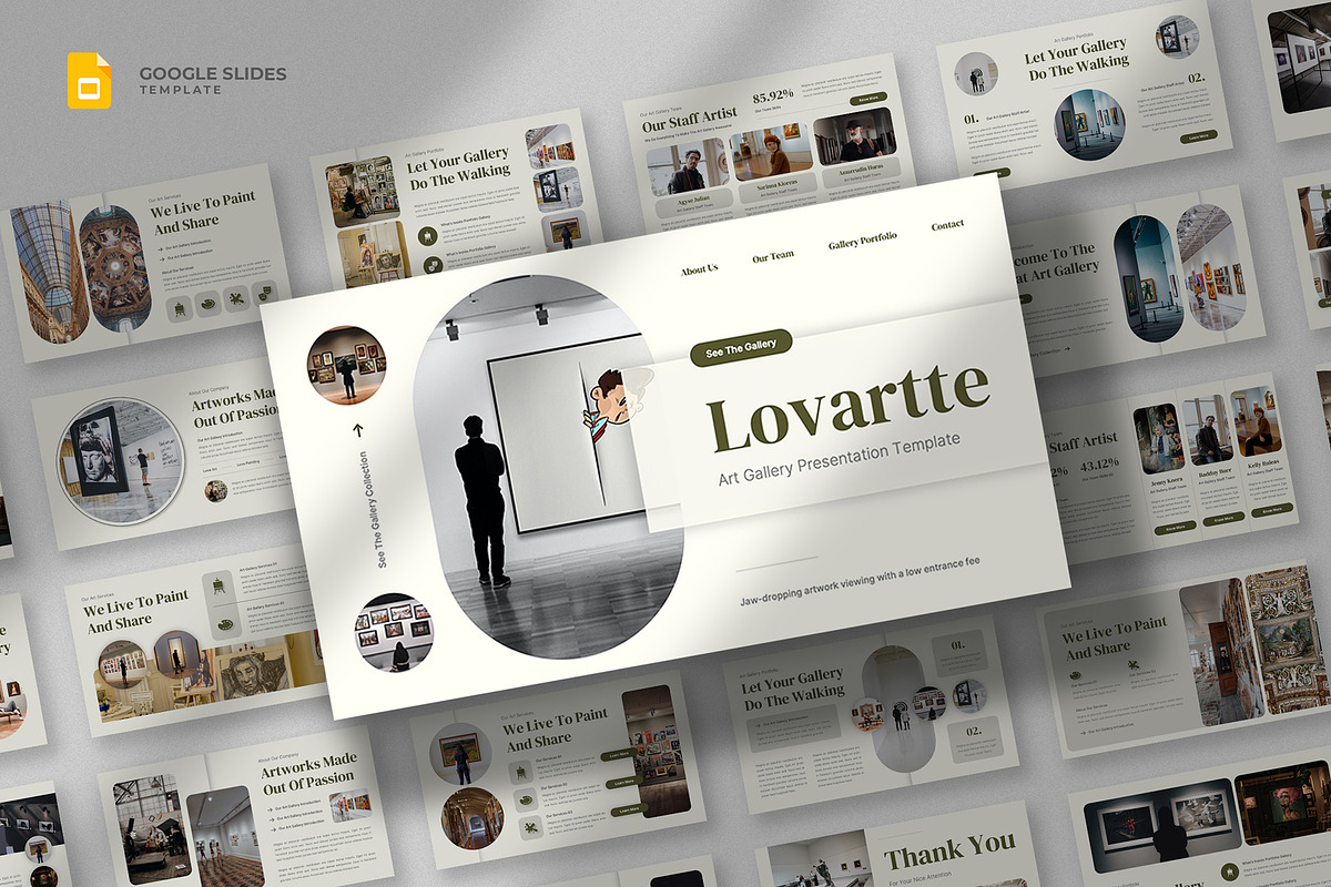 Art Gallery Google Slides Template, a Presentation Template by fluffstudio (Photo 1 of 4)