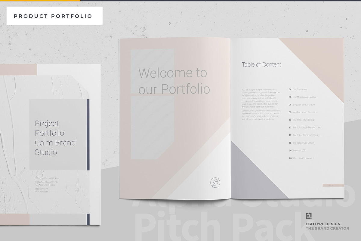 Calm Portfolio, a Brochure Template by Egotype (Photo 2 of 20)