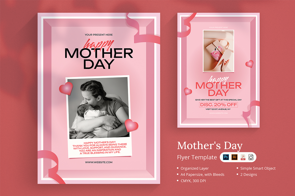 Modernia - Mother's Day Flyer, a Flyer Template by Lettha-Studio (Photo 1 of 4)