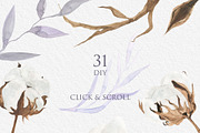 Spring Cotton and Dried Foliage, an Illustration by AnaPierceArt (Thumbnail 5 of 6)