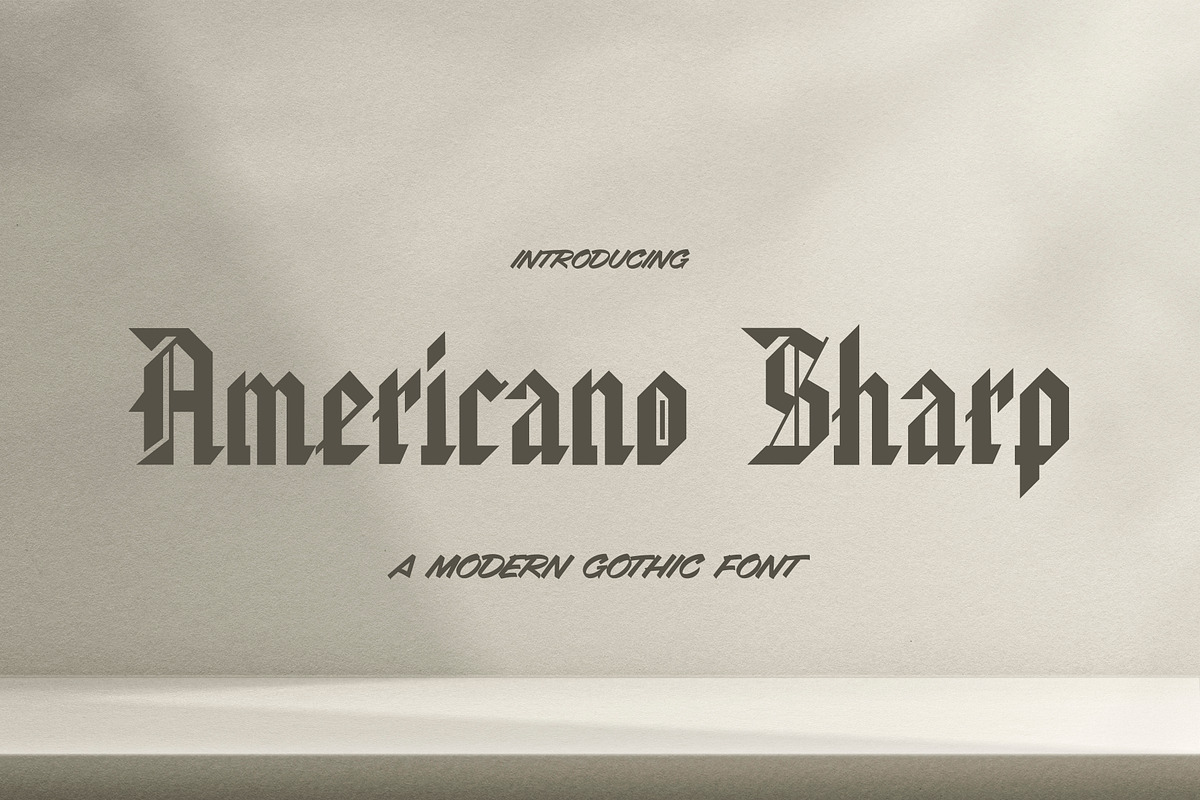 Americano Sharp Font, a Font by Moreno Art Company (Photo 1 of 6)