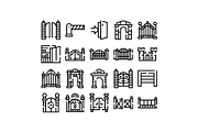 Gate and entrance line icons, an Object Graphic by pikepicture (Thumbnail 1 of 3)