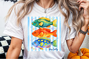Colorful Fish Stay Salty Summer PNG, a Work Illustration by Sublimation Artist (Thumbnail 6 of 9)