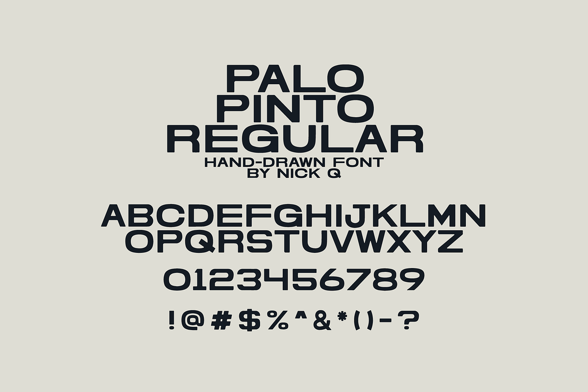 Palo Pinto Hand Drawn Font, a Sans Serif Font by nickqtx (Photo 4 of 6)