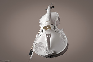 Violin 3d Model Game Ready