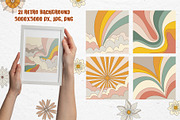 GROOVY SUMMER FLOWERS, a Pattern Graphic by Antikva17 (Thumbnail 4 of 9)