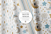 Sleepy Koalas – Seamless Patterns, a Pattern Graphic by PROTEA Watercolor Studio (Thumbnail 1 of 9)
