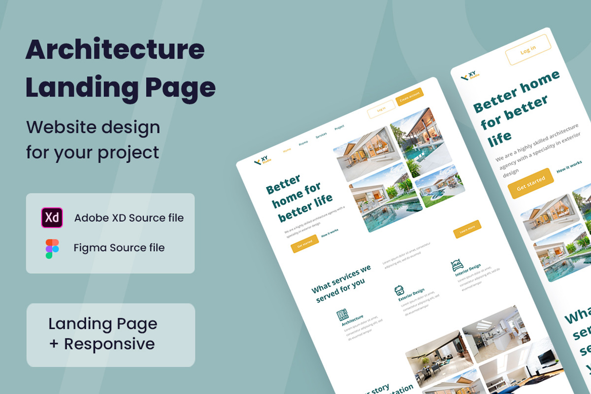 Architecture Web Design, a Wireframe Template by INSPR STD (Photo 1 of 6)