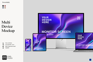 Multi Device Mockup Scene Creator, a Wearable Device Mockup by Sweetdady