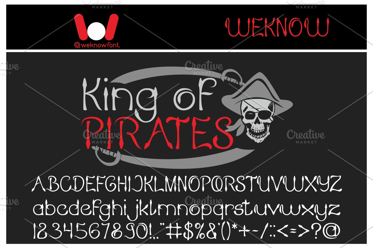 King of Pirate font, a Font by weknow (Photo 1 of 5)