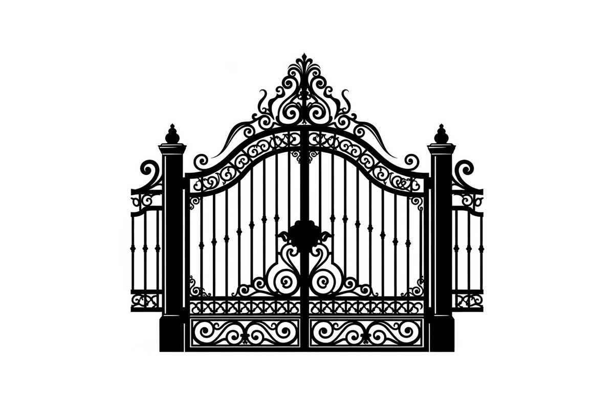 Ornate Wrought Iron Gate Vector Bund, an Illustration by Designs_River (Photo 44 of 47)