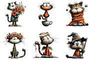 Whimsical Cats Clipart Bundle, an Illustration by CraftArtStudio (Thumbnail 2 of 6)