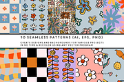 Retro Spring Vector Pattern Set, a Pattern Graphic by Palette Pursuit (Thumbnail 4 of 13)