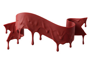 red banner, transparent background