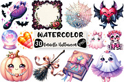 Cute Coquette Halloween Clipart, an Illustration by Black Bird Studio (Thumbnail 1 of 6)