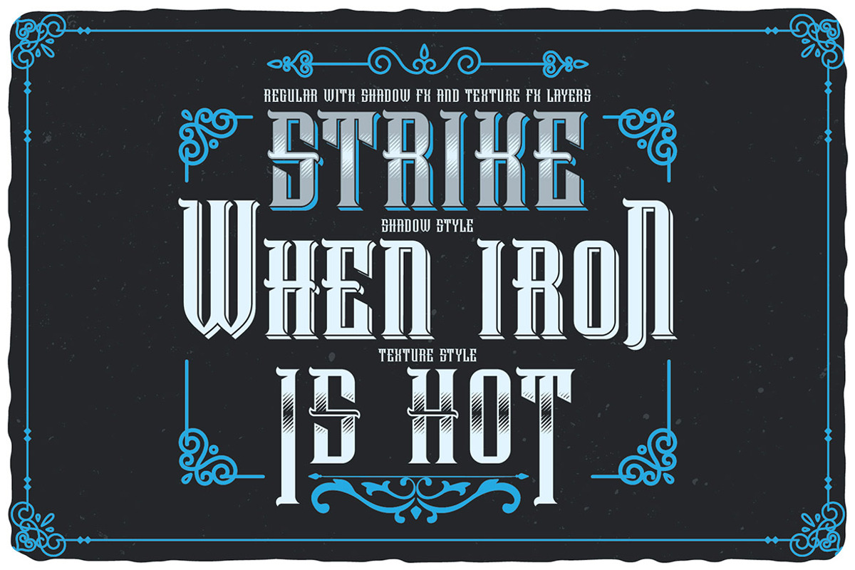 Stainless Steel Vintage Layered Font, a Serif Font by JumboDesign (Photo 4 of 5)