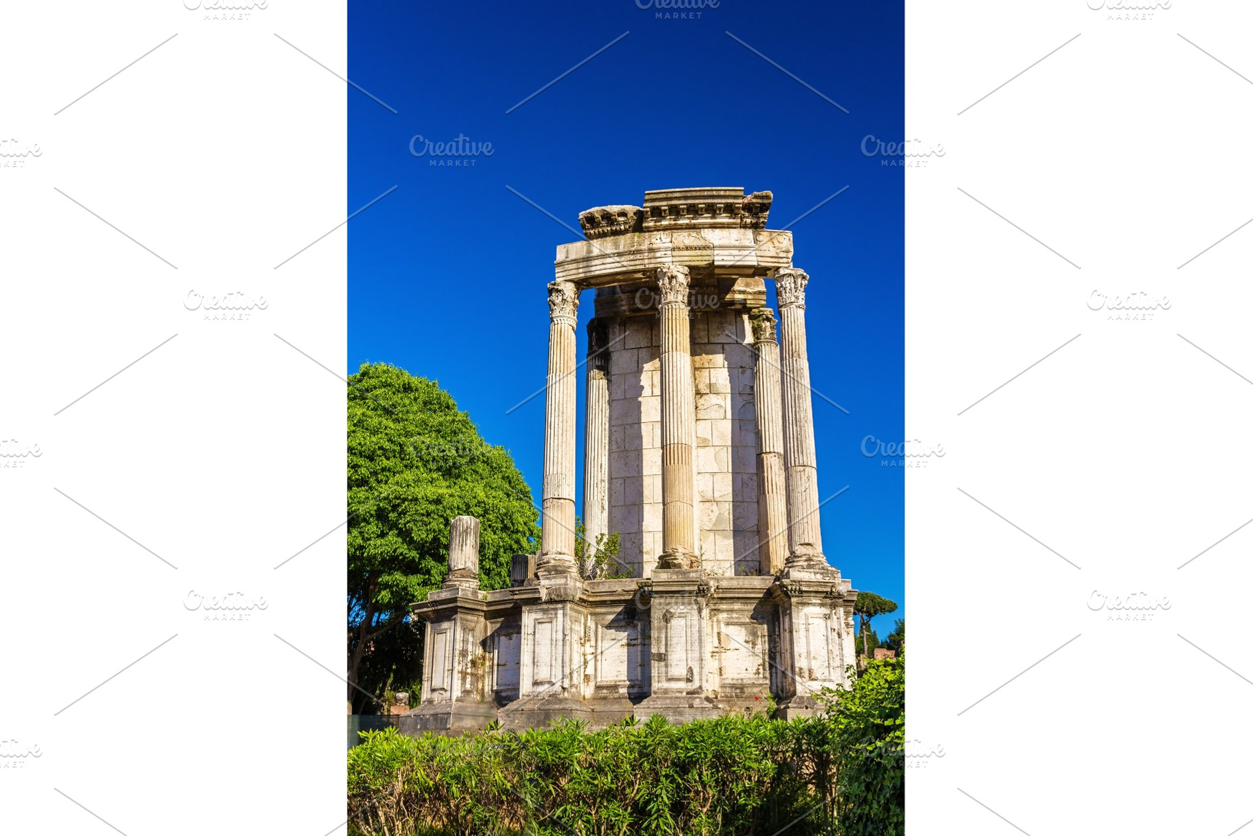 Temple of Vesta in the Roman Forum, Italy, an Architecture Photo by Leonid Andronov