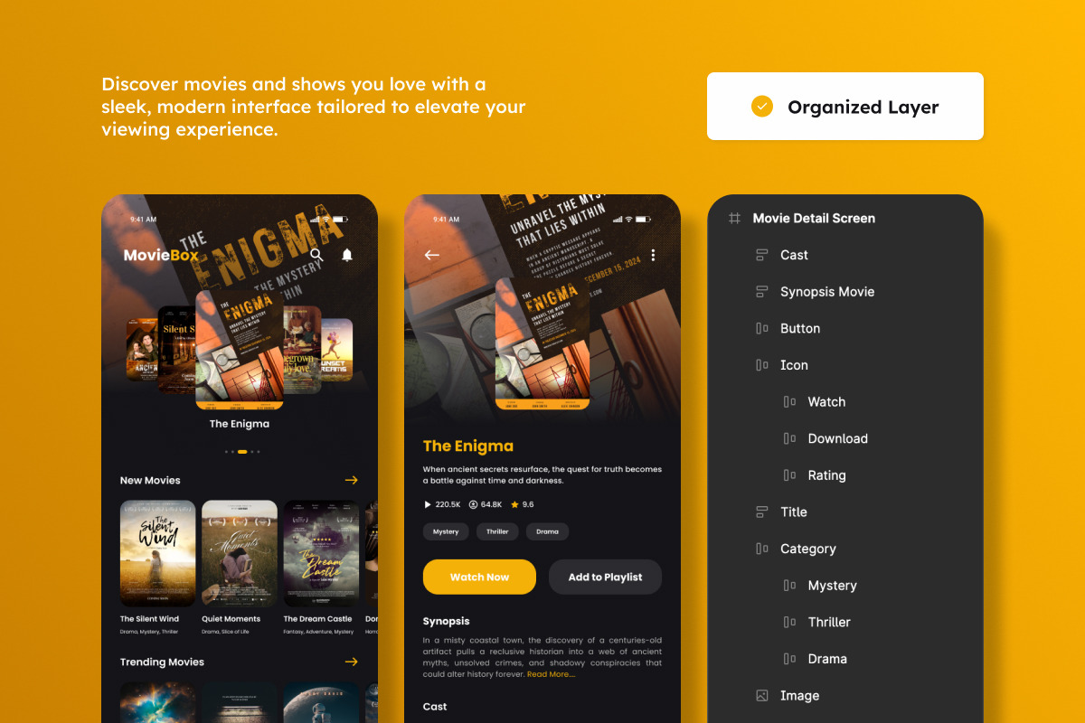 MovieBox - Movie Streaming Mobile, an App Template by productype1 (Photo 2 of 5)