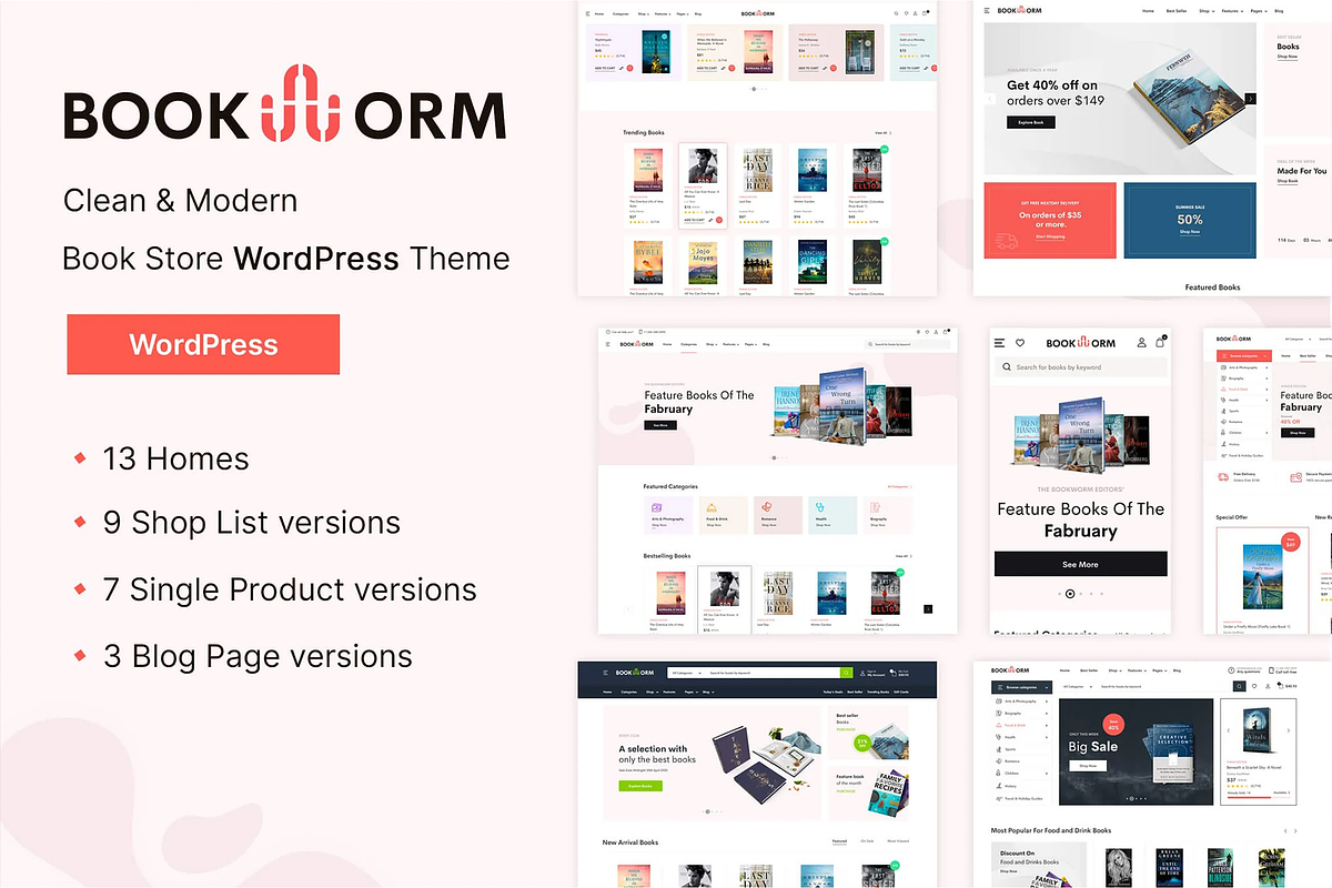 Bookworm - WooCommerce Theme, a WordPress Template by Hubzway