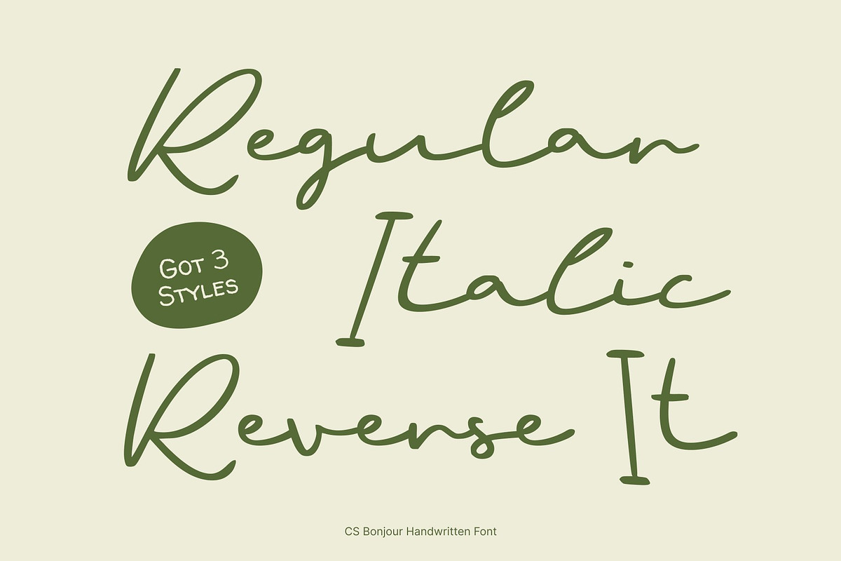 CS Bonjour – Signature Script Font, a Script Font by Craft Supply Co. (Photo 2 of 8)
