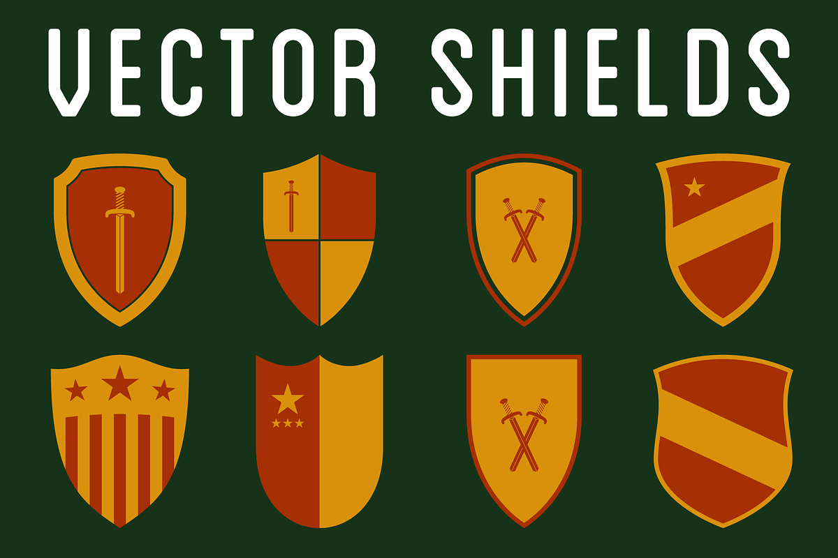 Vector Shields, an Illustration by The Petim (Photo 1 of 3)