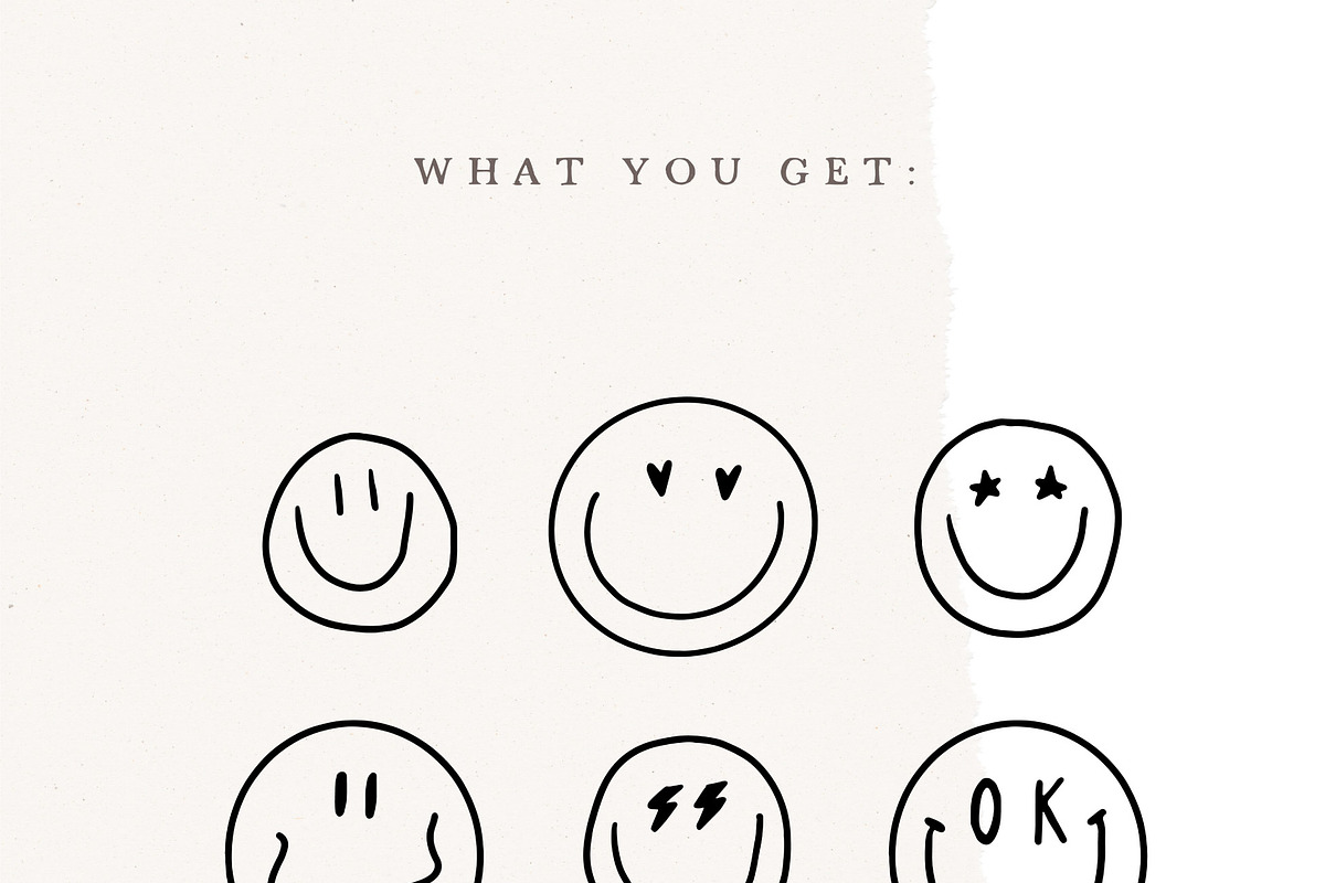 SMILE FACE SKETCH / png + vector, a Person Illustration by KruthDesign (Photo 2 of 10)