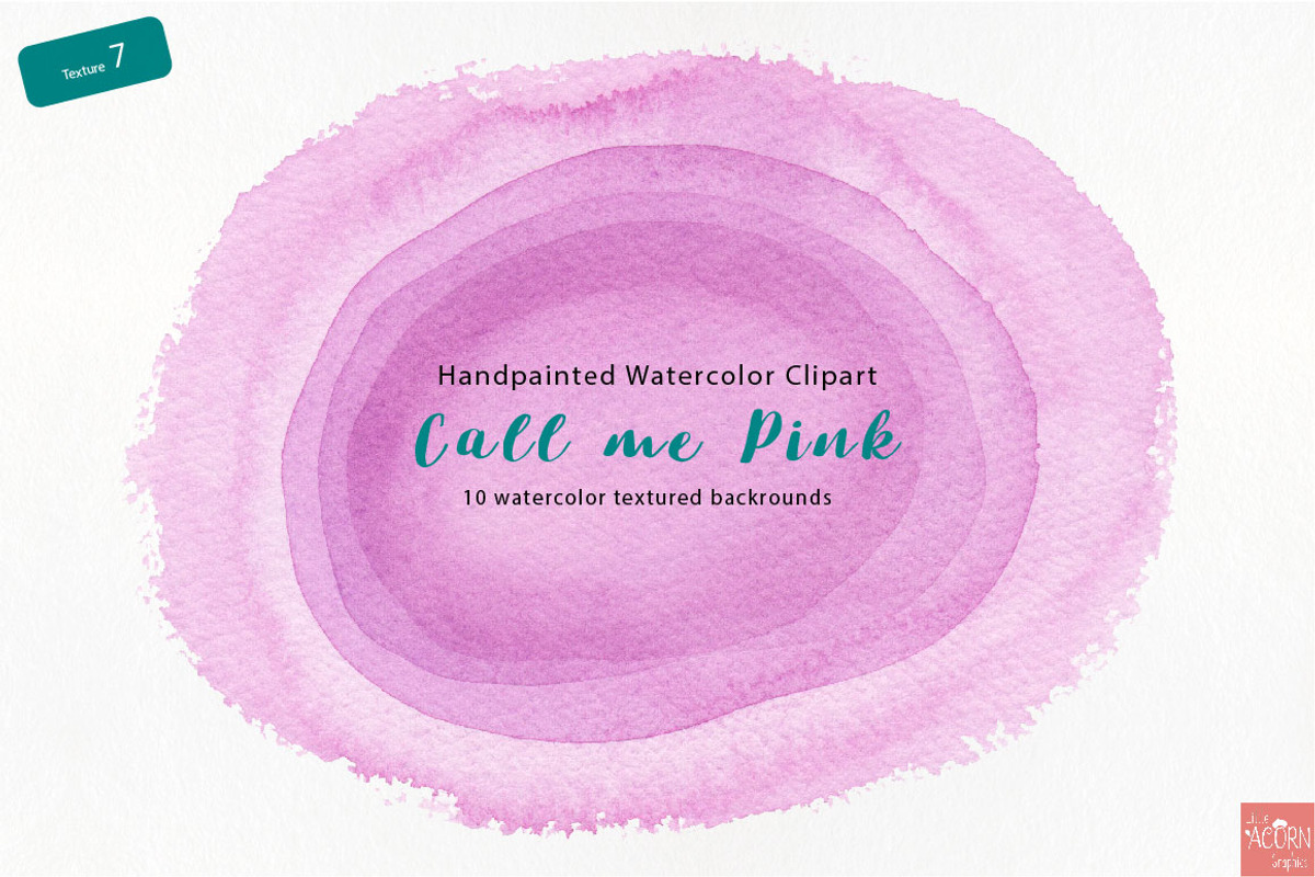 Watercolor background Call me Pink, a Texture Graphic by LittleAcornGraphics (Photo 9 of 13)