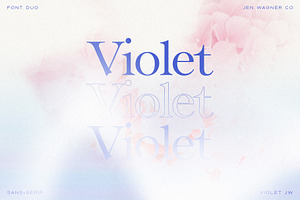 Violet JW Professional Font Duo