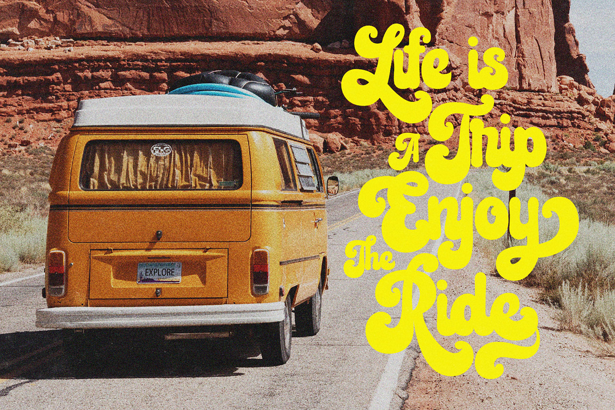 Lovadelic + Extras, a Script Font by Aiyari (Photo 10 of 14)