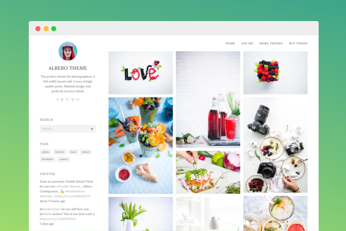 Albero Tumblr Theme, a Websites & App Template by Dabu Themes (Photo 1 of 8)