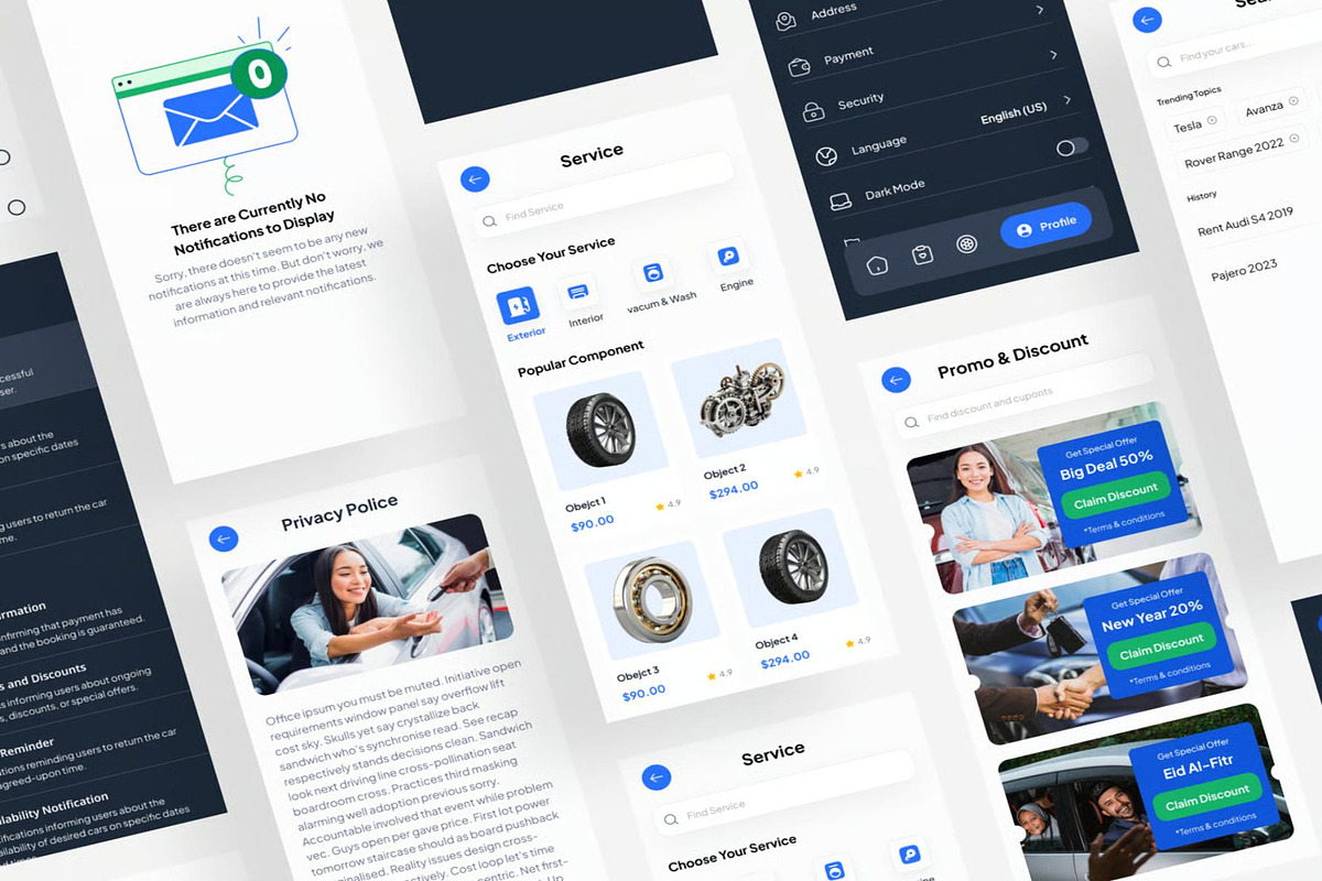 Cardealy Rental car App Mobile UI, an UI Kit Template by Lumina_ui_ux202 (Photo 6 of 7)
