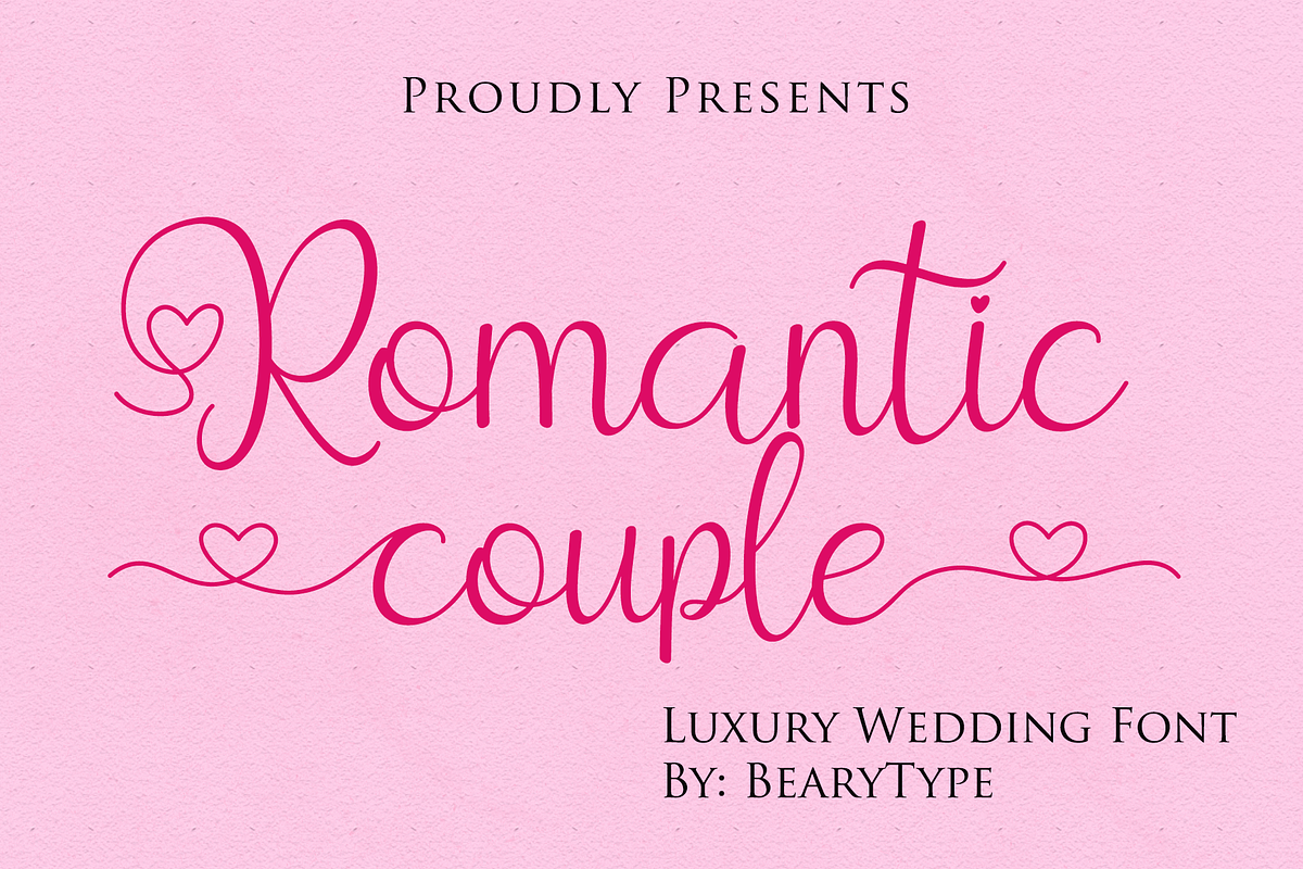 Romantic Couple / modern calligraphy