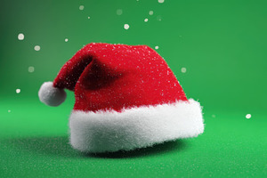 Santa hat icons appear and disappear, a Photo by Iftikhar Alam
