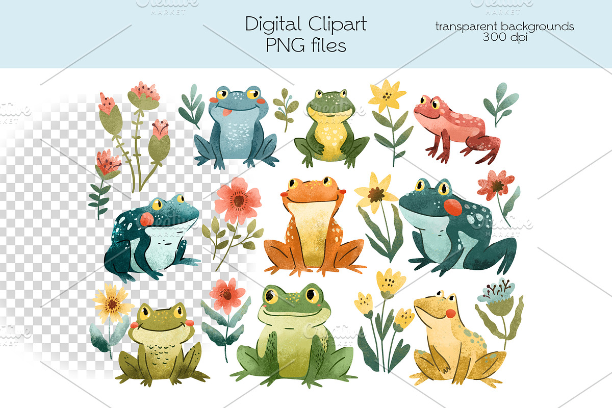 Frogs in Flowers, an Illustration by OllyKo Art (Photo 5 of 6)