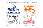 Harley-Chopper-Trucker  line Art, an Object Illustration by Ben studio (Thumbnail 1 of 3)