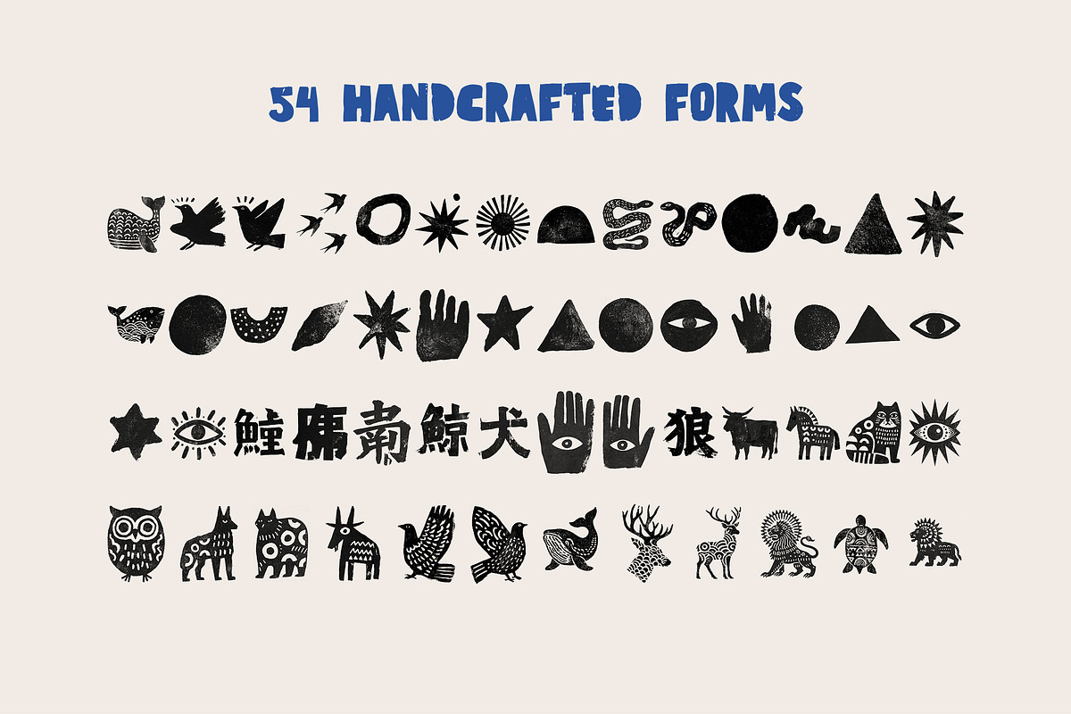 Handprint Forms Graphic Pack, a Decorative Illustration by kavoon (Photo 3 of 10)