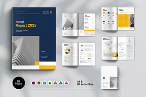 Annual Report Brochure Template, a Brochure Template by Spark_Creative