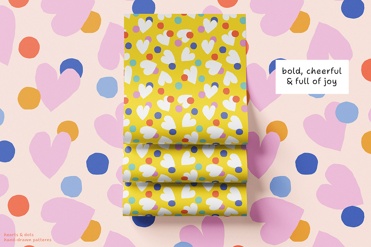 Hearts & Dots seamless patterns, a Pattern Graphic by iliveinoctober (Photo 4 of 12)